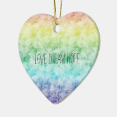 Waterverf Rainbow Love Dream Hope Persoonlijk Keramisch Ornament (Links)