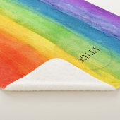 Waterverf Rainbow Modern Custom Sherpa Deken (3/4)