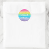 Waterverf Rainbow-naam Etiket stickers (Tas)