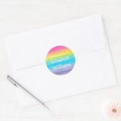 Waterverf Rainbow-naam Etiket stickers (Envelop)