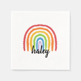Waterverf Rainbow Personalized Party Napkins Servet