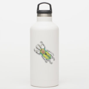Waterverf Rainbow Stag Beetle Love Bug Sticker