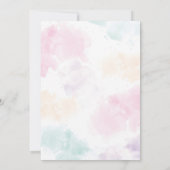 Waterverf Rainbow Stars Modern Party Kaart (Achterkant)