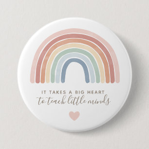 Waterverf Rainbow Teacher-waardering Ronde Button 7,6 Cm