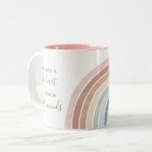 Waterverf Rainbow Teacher-waardering Tweekleurige Koffiemok (Voorkant links)