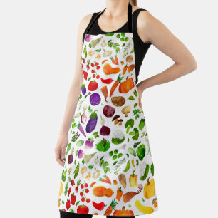 Waterverf Rainbow Vegetables Veggie Pattern Schort