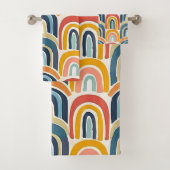 Waterverf Rainbows Earth-tonen Bad Handdoek (Insitu)