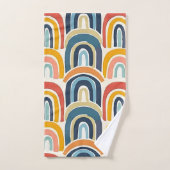 Waterverf Rainbows Earth-tonen Bad Handdoek (Handdoek)