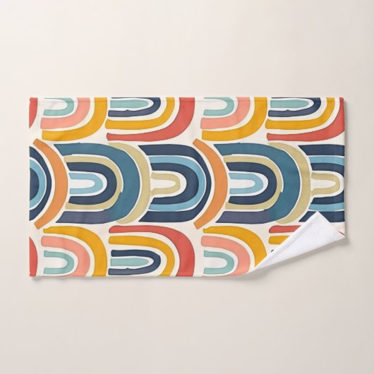 Waterverf Rainbows Earth-tonen Bad Handdoek (Handdoek)