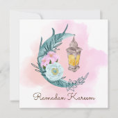 Waterverf Ramadan Kareem Holiday Kaart (Voorkant)