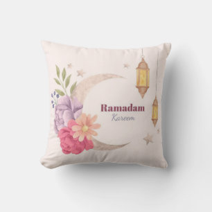 Waterverf Ramadan Kareem MosqueThrow Pillow Kussen