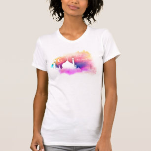 Waterverf Ramadan Mosque Sinaasappels en Purples T-shirt