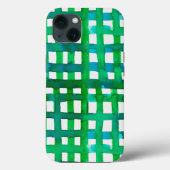 Waterverf raster - groen Case-Mate iPhone case (Achterkant)