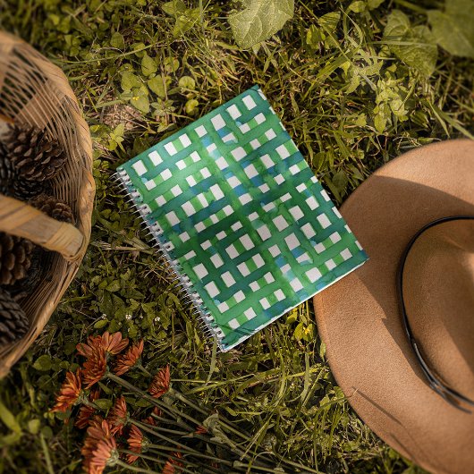 Waterverf raster - groen notitieboek