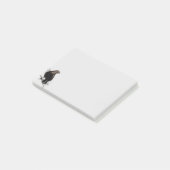 Waterverf Raven Bird Animal Art Black Post-it® Notes (Schuin)