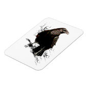 Waterverf Raven Bird Art Magneet (Linkerzijde)