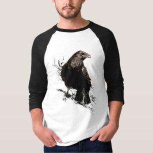 Waterverf Raven Bird Art T-shirt