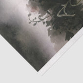 Waterverf Raven en Skull Wildflower Decoupage Tissuepapier (Detail)