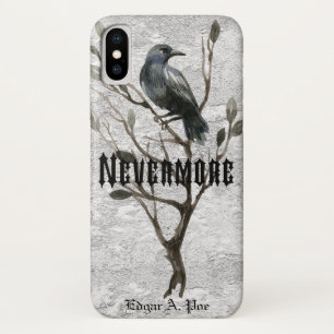 Waterverf Raven Nevermore iPhone X Hoesje