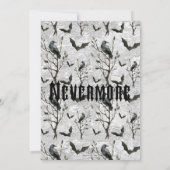 Waterverf Raven Nevermore Halloween Party Kaart (Achterkant)