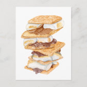 Waterverf Realistic S'mores Briefkaart (Voorkant)