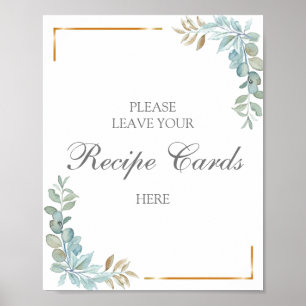 Waterverf receptkaartjes poster bord