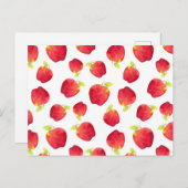 Waterverf Red Apple Pattern Briefkaart (Voorkant / Achterkant)