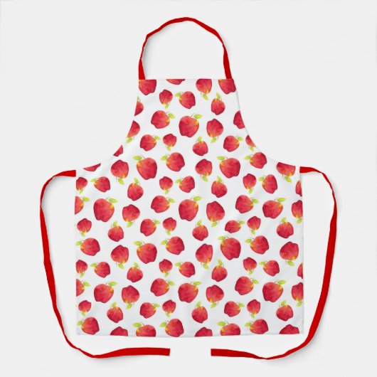 Waterverf Red Apple Pattern Schort (Voorkant)