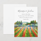 waterverf "Red Green Blue Vineyard" Kaart (Voorkant / Achterkant)