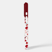 Waterverf Red Hearts Valentijnsdag Monogrammed Case-Mate iPhone Case (Achterkant / Links)