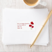 Waterverf Red Poppy Garden Flower Address Label (Insitu)