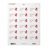 Waterverf Red Poppy Garden Flower Address Label (Full Sheet)