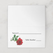 Waterverf Red Rose - Escort Kaarten (Buitenkant ongevouwen)