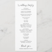 Waterverf Red Rose Floral bruiloft programma (Achterkant)