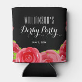 Waterverf Red Roses Derby Party Blikjeskoeler (Achterkant)