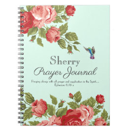 Waterverf Red Roses Prayer Journal Notitieboek
