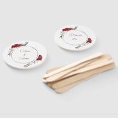Waterverf Red Roses Wedding Hand Fan Handwaaier (Niet-gemonteerd)