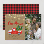 Waterverf  Red Truck Tree Foliday (Voorkant / Achterkant)