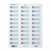 Waterverf Red White Blue Simple American Flag Etiket (Full Sheet)