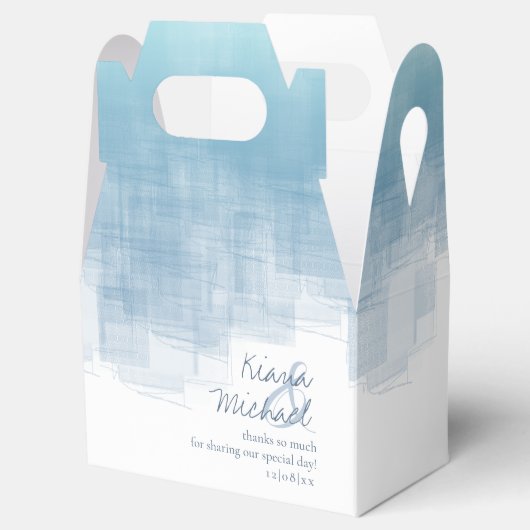 Waterverf Reflecties Bedankt Blauw2 ID774 Bedankdoosjes (Geopend)