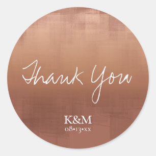 Waterverf Reflecties Dank je wel Clay ID774 Ronde Sticker