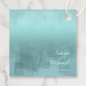 Waterverf Reflecties Dank u Blauwgroen ID774 Bedankjes Labels (Achterkant)