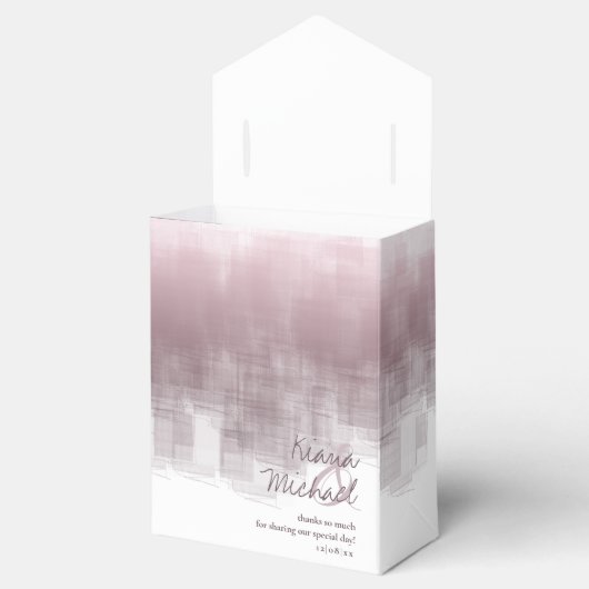 Waterverf Reflecties Dank u Mauve ID774 Bedankdoosjes (Geopend)