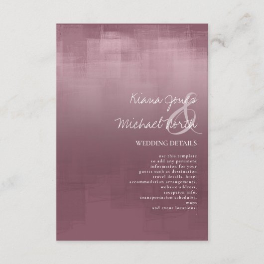 Waterverf Reflections Details Mauve ID774 Informatiekaartje (Voorkant)