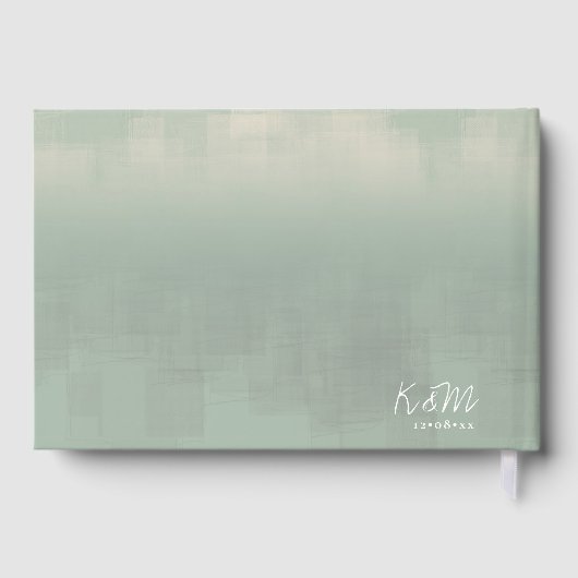 Waterverf Reflections Wedding Sage ID774 Gastenboek (Achterkant)