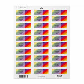 Waterverf Regenboog Aangepast Etiket (Full Sheet)