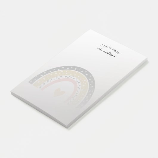 Waterverf regenboog Aangepaste leraar Post-it® Notes (Schuin)