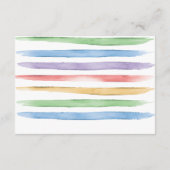 Waterverf Regenboog Baby shower Boek Aanvraag Informatiekaartje (Achterkant)