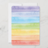 Waterverf Regenboog Bruiloft Feest Kaart (Achterkant)