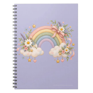 Waterverf Regenboog Cadeau – Charmante Wolk Notitieboek